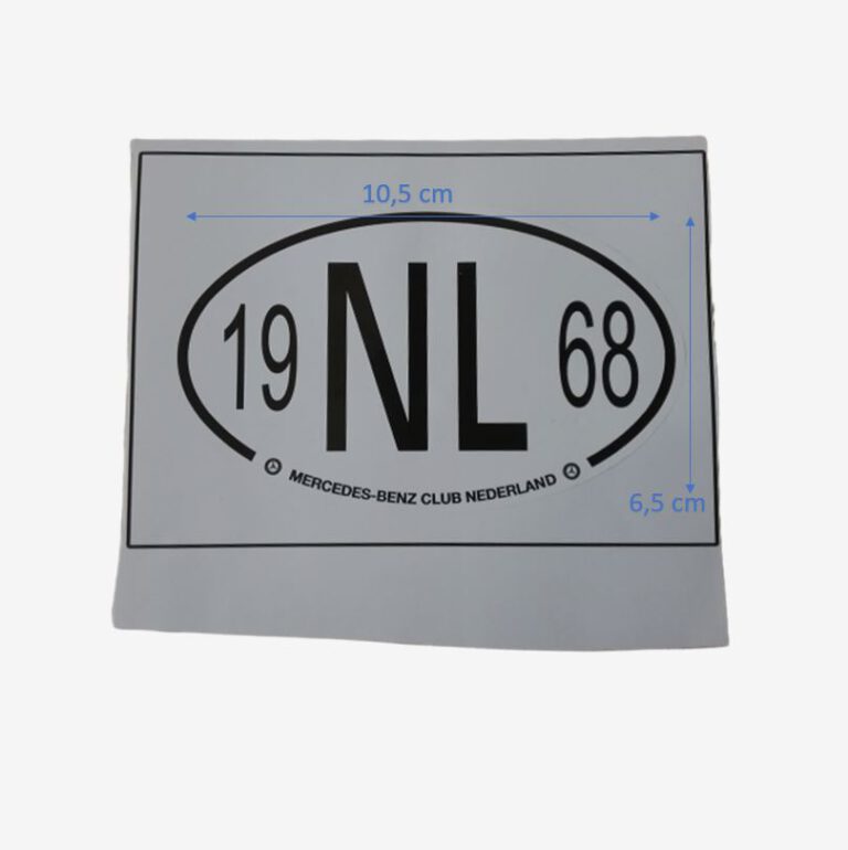 MBCN NL Sticker met Bouwjaar Auto – Ovaal - Club Nederland